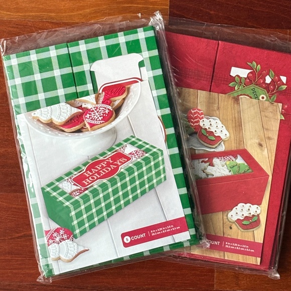 10 Holiday Cookie Boxes with Window - NWT - Picture 1 of 7